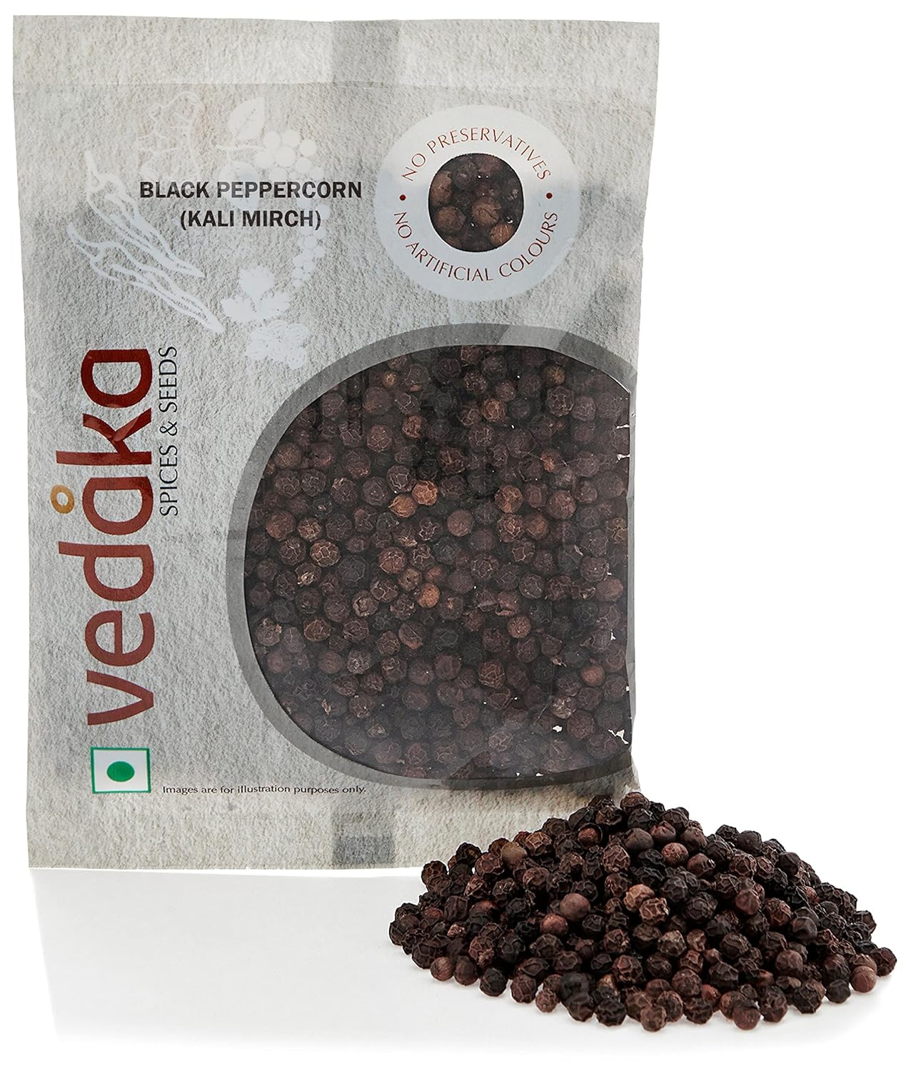 Vedaka Black Pepper Whole (Kali Mirch) |100g |No added colours | No added preservatives | Seeds |