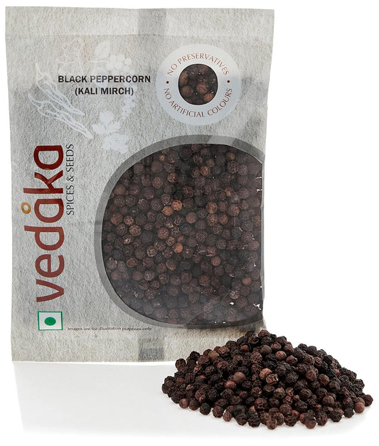 Vedaka Black Pepper Whole (Kali Mirch) |100g |No added colours | No added preservatives | Seeds |