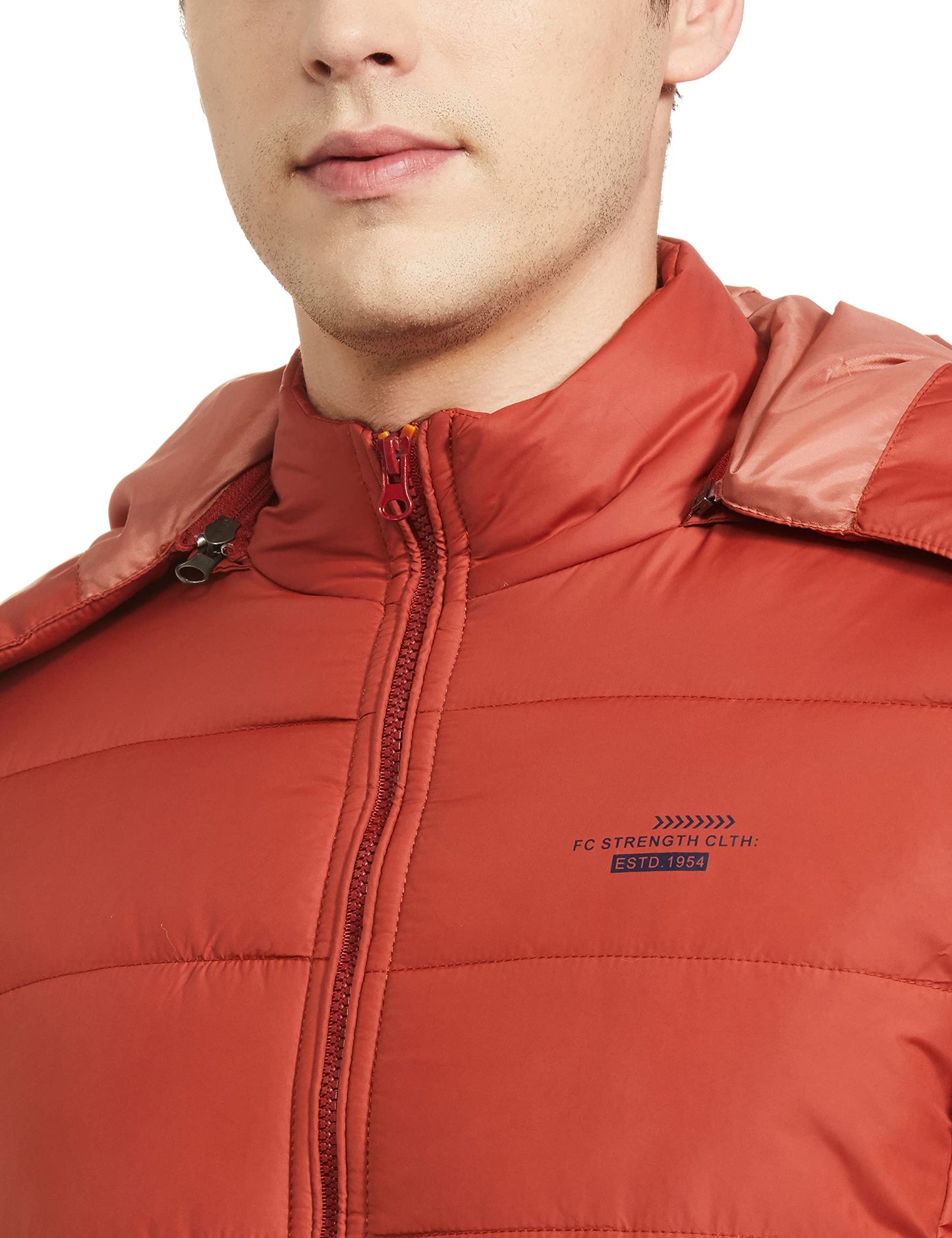 Men's Regular Fit Quilted Bomber Jacket with Detachable Hood - Winter Warm, Insulated Lining, Ribbed Cuffs, and Stylish Design