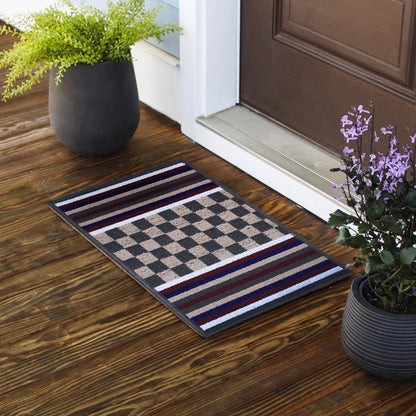 Status Contract Anti Slip Front Door Mat|(15"x23") Living Room Rug for Entrance Doors|Polypropylene Floor Mats Home|Essential Small Rugs for Office, Bedroom & Kitchen| (Purple)