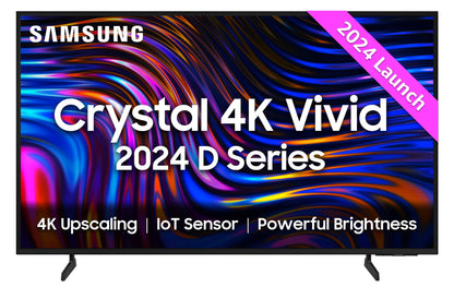 Samsung 108 cm (43 inches) D Series Crystal 4K Vivid Pro Ultra HD Smart LED TV UA43DUE77AKLXL (Black)