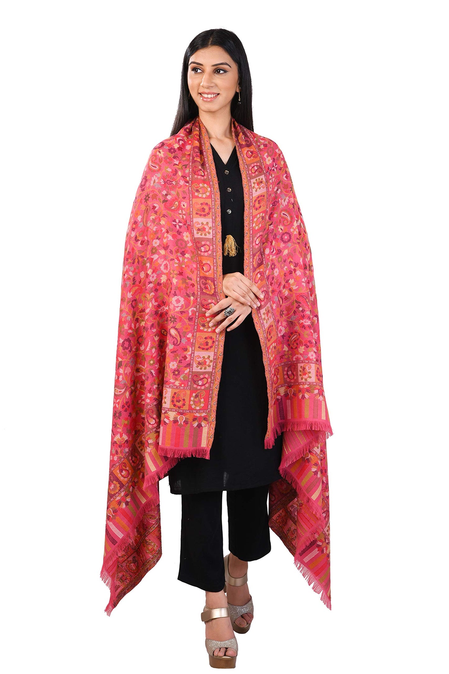 Pashmoda - Women’s Kaani Wool Blend Shawl, Wrap