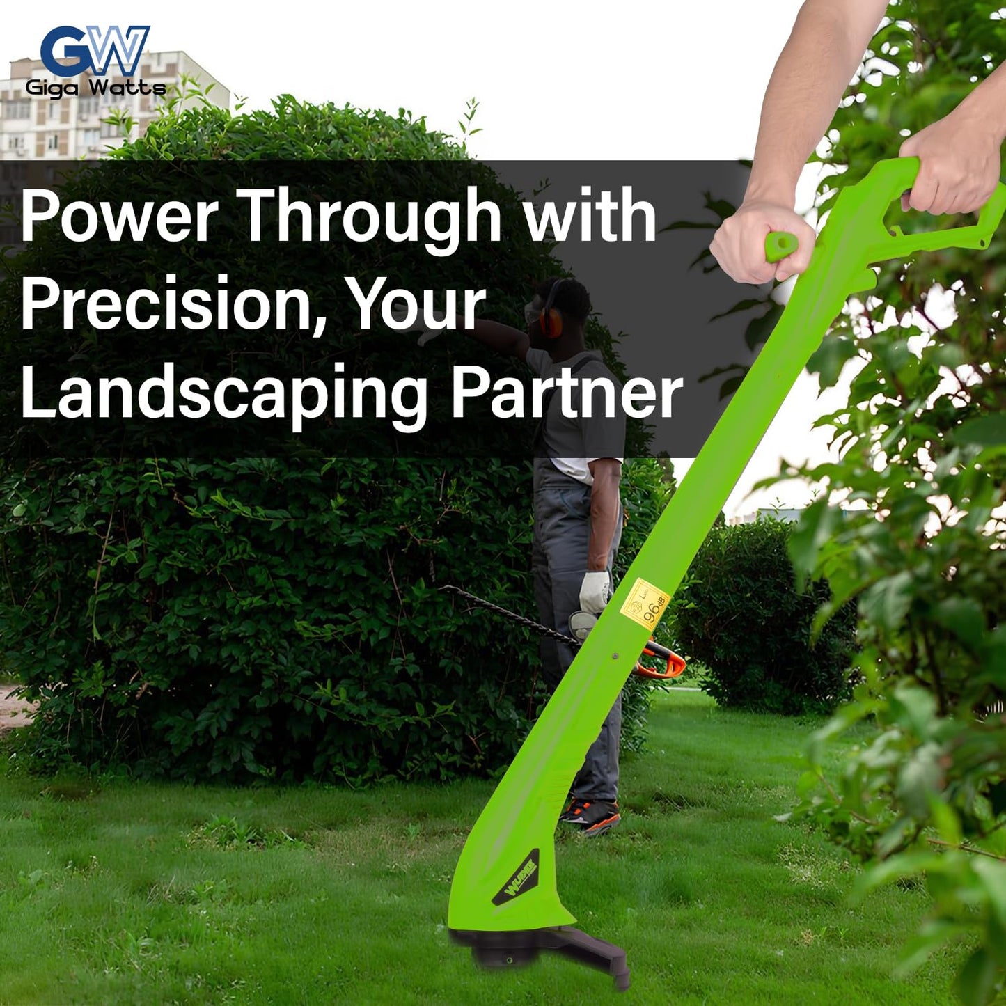 GIGAWATTS 250W Corded Grass Trimmer 22cm Cutting Diameter Portable Electric String Cutter Machine with Twin Line Bump Feed Spool Compatible with 0.9mm Trimmer-Line for Lawn Edges Trimming Garden Patio