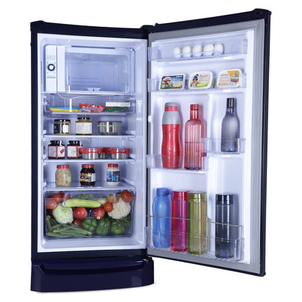 Godrej 180 L 4 Star Turbo Cooling Technology, With 24 Days Farm Freshness Direct Cool Single Door Refrigerator(2023 Model, RD EDGENEO 207D THF AQ BL, Aqua Blue)