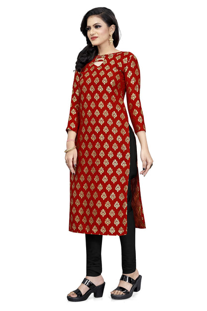 EthnicJunction Women's Banarasi Silk Blend Unstitched Salwar Suit Material