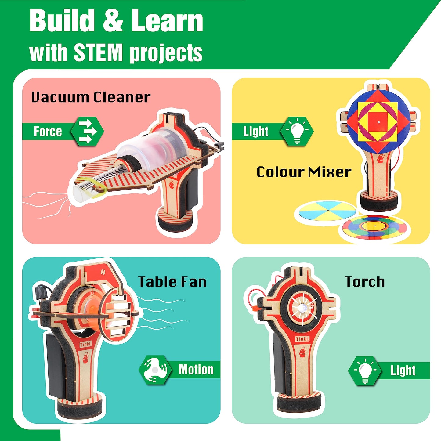 ButterflyEdufields 20+ Science Experiment Kit | Birthday Gift for Boys Girls Ages 6 7 8 10 12 Years | DIY STEM Projects Educational Learning Toys for 6-12 Year Olds | Build 20+ Motor Machines