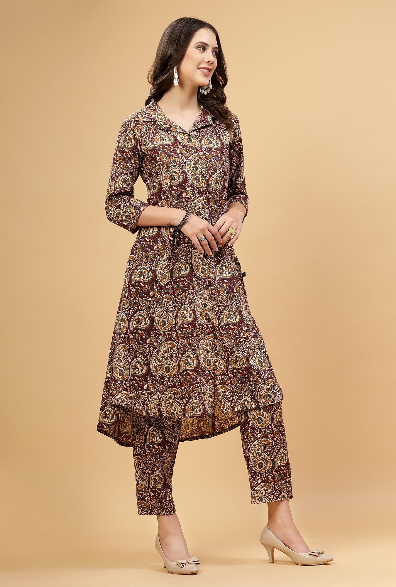 Pistaa's Women Pure Cotton Floral Printed Salwar Suit Set