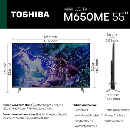 TOSHIBA 108 cm (43 inches) C450ME Series 4K Ultra HD Smart QLED TV 43C450ME (Silver)