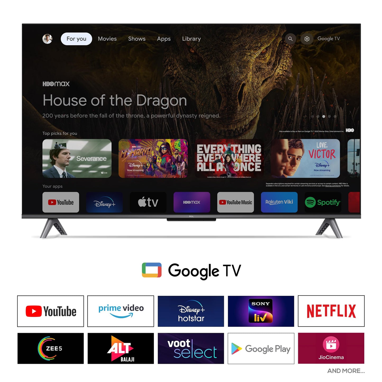 TCL 139 cm (55 inches) 4K Ultra HD Smart QLED Google TV 55C61B (Black)