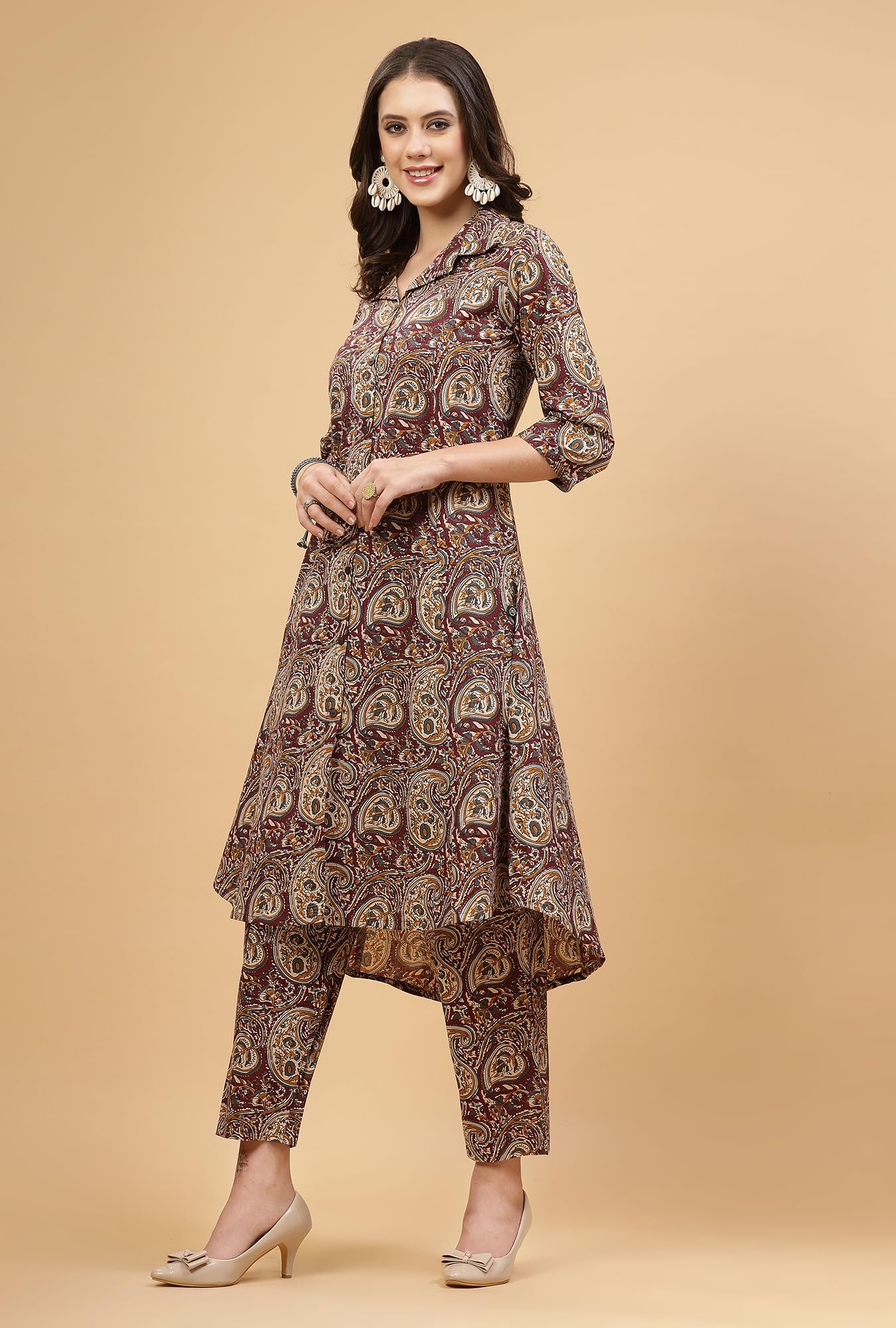 Pistaa's Women Pure Cotton Floral Printed Salwar Suit Set