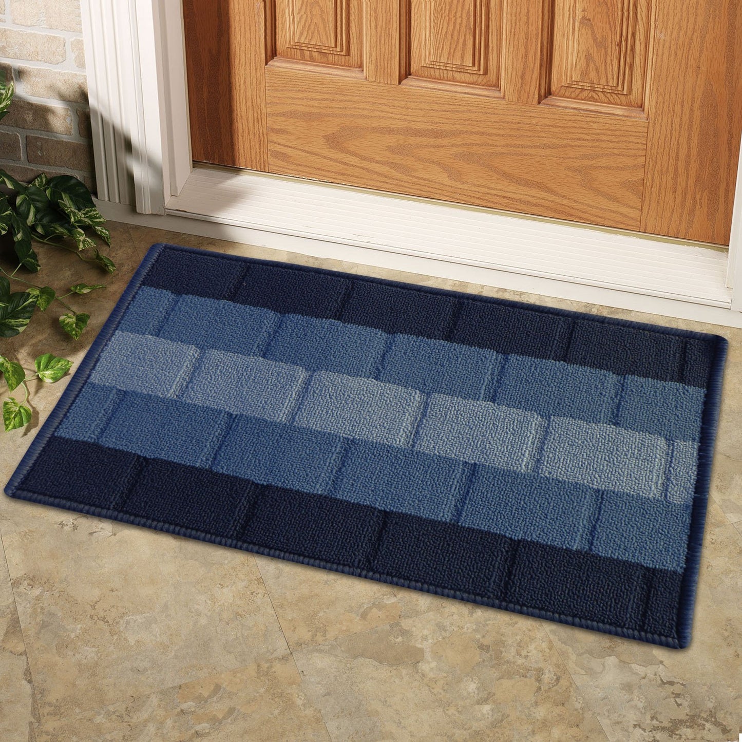 Status Contract Anti Slip Front Door Mat|(15"x23") Living Room Rug for Entrance Doors|Polypropylene Floor Mats Home|Essential Small Rugs for Office, Bedroom & Kitchen| (Purple)