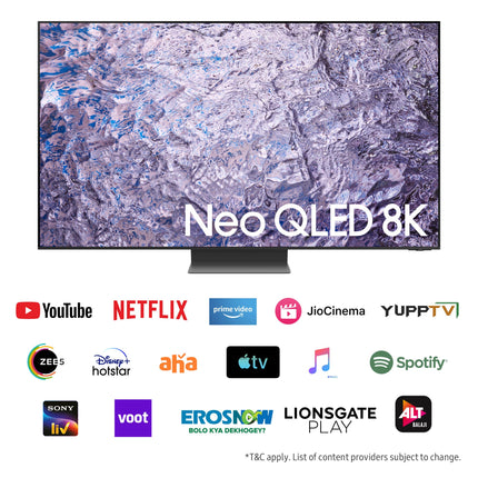 Samsung 163 cm (65 inches) 8K Ultra HD Smart Neo QLED TV QA65QN800CKXXL (Titan Black) 