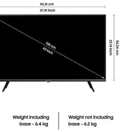 Samsung 108 cm (43 inches) Full HD Smart LED TV UA43T5450AKXXL (Black) 