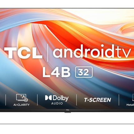 TCL 79.97 cm (32 inches) Metallic Bezel-Less HD Ready Smart Android LED TV 32L4B (Black) 