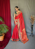 Bandhej Patola Silk Vol.2 Woven Saree Red Saris & Lehengas