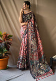 Cotton Kalamkari Printed Saree Dusty Pink Saris & Lehengas