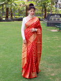 Patola Silk Woven Vol. 6 Contrast Red with Orange Saris & Lehengas